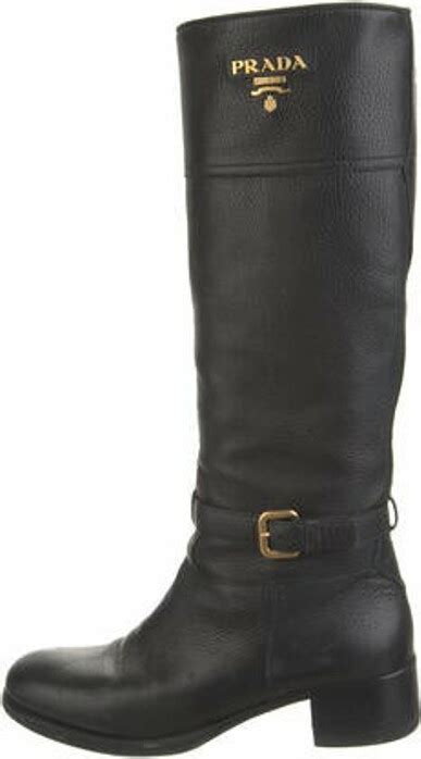 prada leather riding boots|nylon prada boots women.